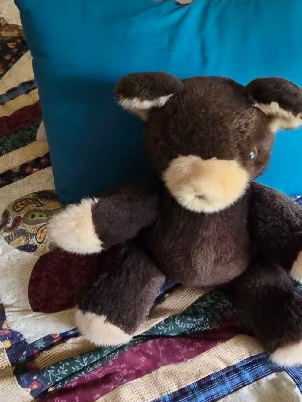 Sheared Beaver And Mink Brown and Cream Bear Stuffed Animal - Soft Kids Toy